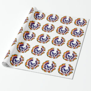 Papier Cadeau "Paix Hakuna Matata" Impression d'art circulaire