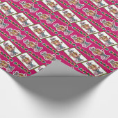 Papier Cadeau Paix hippie de Père Noël (Coin)