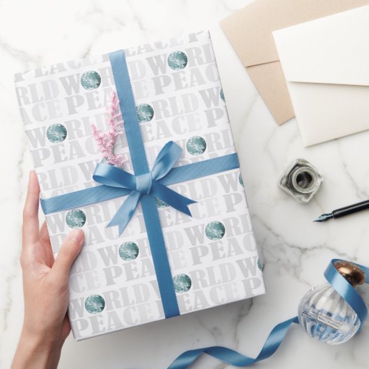 Papier Cadeau Paix mondiale stylée chic moderne simple (Cadeaux)