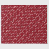 Papier Cadeau Paix rouge chaleureuse, amour et joie (Plat)