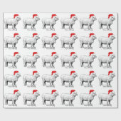 Papier Cadeau Paix sur des moutons de la terre (Plat)