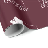 Papier Cadeau Paix sur Terre (Coin rond)