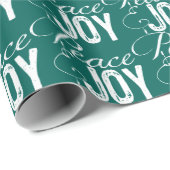 Papier Cadeau Paix turquoise et joie Livre blanc (Coin rond)