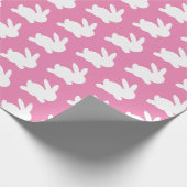 Papier cadeau pâle de lapin rose et blanc (Coin)