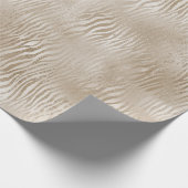 Papier Cadeau Pale Gold Glam Glitzy Zebra Print Stripes (Coin)