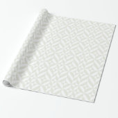 Papier Cadeau Pale Gray Geometric Deco Cube Pattern (Déroulé)