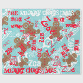 Papier Cadeau Pale Ice Blue pain d'épices personnalisées envelop (Plat)