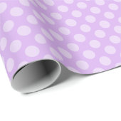 Papier Cadeau Pale Lavender Polka Dot (Coin rond)