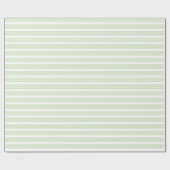Papier Cadeau Pale vert et blanc cinq bandes motif (Plat)