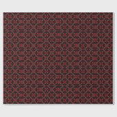 Papier Cadeau Palestine Broderie Tatreez Motif12 crm-rouge (Plat)