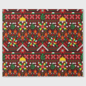 Papier Cadeau Palestine Tatreez Broderie traditionnelle (Plat)