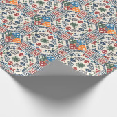 Papier Cadeau Palestine traditionnelle Broderie tatreez boho (Coin)