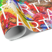 Papier Cadeau Palette de couleurs (Coin rond)