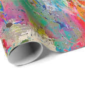 Papier Cadeau Palette de peinture (Coin rond)