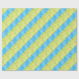 Papier Cadeau palettes bleus et jaunes