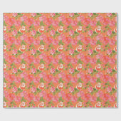 Papier Cadeau Palm Beach Aquarelle de Noël Ornements (Plat)