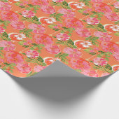 Papier Cadeau Palm Beach Aquarelle de Noël Ornements (Coin)