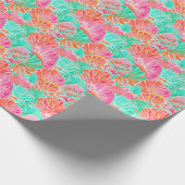 Papier Cadeau Palm Beach Coquillages océaniques tropicaux (Coin)