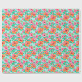 Papier Cadeau Palm Beach Fleurs tropicales (Plat)