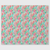 Papier Cadeau Palm Beach Océan tropical (Plat)