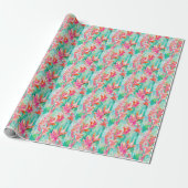 Papier Cadeau Palm Beach Océan tropical (Déroulé)