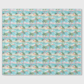Papier Cadeau Palm Beach Tropical Beach Windsurf (Plat)