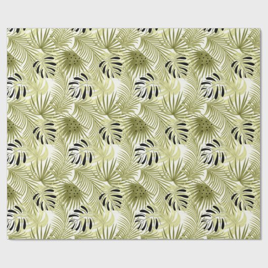 Papier Cadeau Palm feuille, tropical, Botanique, feuille, jungle (Plat)