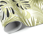 Papier Cadeau Palm feuille, tropical, Botanique, feuille, jungle (Coin rond)