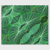 Papier Cadeau Palm Leaf, feuillage tropical, forêt tropicale (Plat)