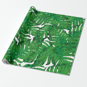 Papier Cadeau Palm Monstera Motif sans couture. Tropique verte b