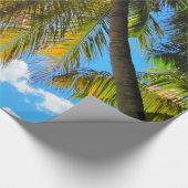 Papier Cadeau Palm Paradise Ciel Bleu Soleil (Coin)