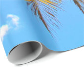 Papier Cadeau Palm Paradise Ciel Bleu Soleil (Coin rond)