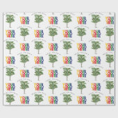 Papier Cadeau Palm Tree Business Logo Carte de Noël (Plat)