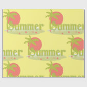 Papier Cadeau Palm Tree été avec soleil et plage (Plat)