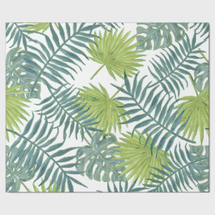 Papier Cadeau Palm Tree Fronds Peinture hawaïenne
