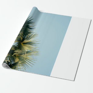 Papier Cadeau Palmier de ventilateur sous ciel bleu