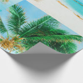 Papier Cadeau Palmier tropical de plage des Caraïbes (Coin)