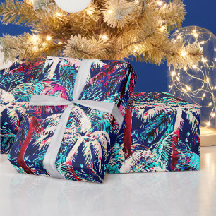 Papier Cadeau Palmier tropical moderne abstrait