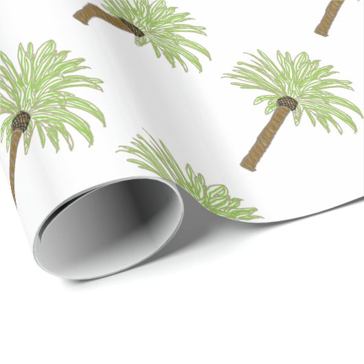 Papier Cadeau Palmiers (Coin rond)