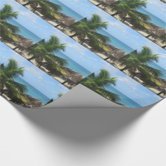 Papier Cadeau Palmiers à la plage (Coin)
