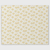 Papier Cadeau Palmiers d'or : Textile Tropical. (Plat)