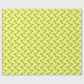 Papier Cadeau Palmiers : Illustration Vintage. (Plat)