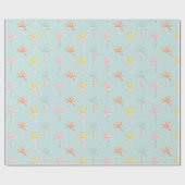Papier Cadeau Palmiers Mignonne Mint (Plat)