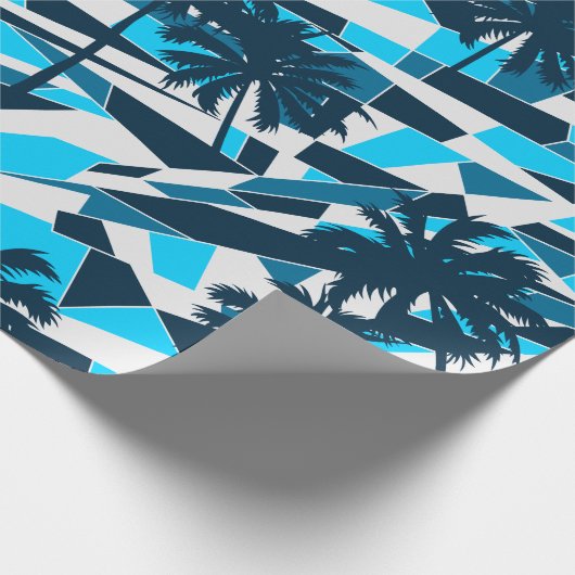 Papier Cadeau palmiers surfs Abstraits (Coin)