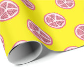Papier Cadeau Pamplemousse jaune (Coin rond)