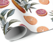 Papier Cadeau Pamplemousse/Orange (Coin rond)
