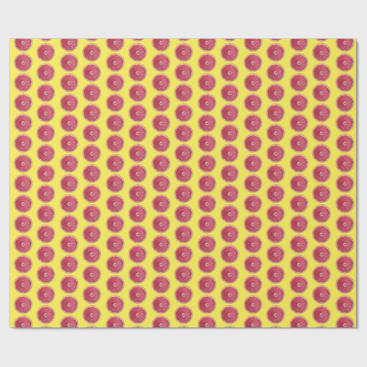 Papier Cadeau Pamplemousse rouge juteux (Plat)