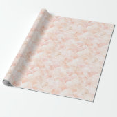 Papier Cadeau Pamplemousse Rougeur Rose Pêche Blanc Écailles Ann (Déroulé)