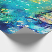 PAPIER CADEAU PAN JOUER FLUTE ET CERF EN BOIS VERT (Coin)