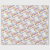 Papier Cadeau Panama City Beach, Floride. Motif de texte coloré (Plat)